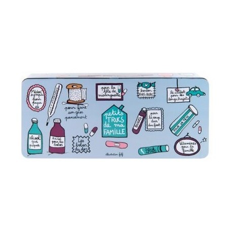 Scatola di compresse di dimensioni borsa Piccolo contenitore per medicinali  Decorazione da bagno blu e turchese Scatola di pillole tascabile Regalo per  nonna nonno -  Italia